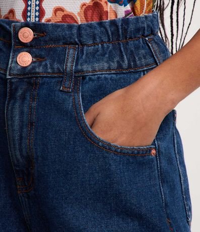 Short Baggy Cintura Alta en Jeans Cintura Elástica 4