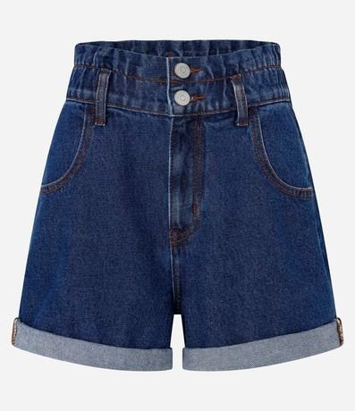 Short Baggy Cintura Alta en Jeans Cintura Elástica 5
