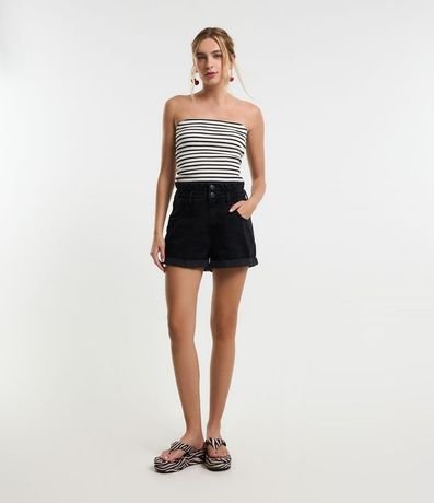 Short Baggy en Jeans con Cintura Doble