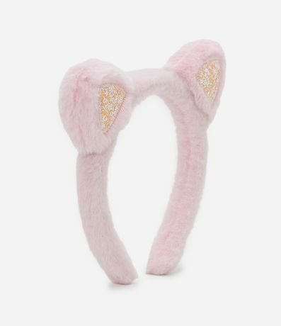 Vincha Infantil Apeluciada con Orejitas de Gatita - Talle U