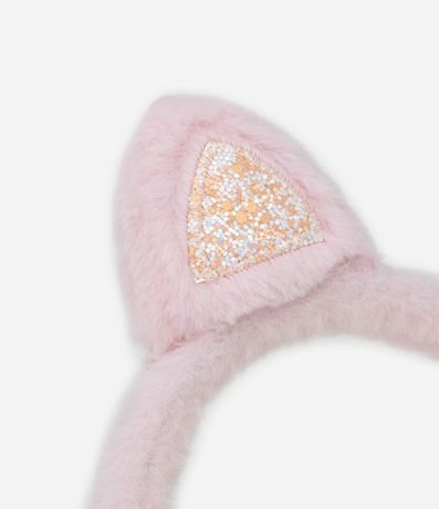 Vincha Infantil Apeluciada con Orejitas de Gatita - Talle U 3