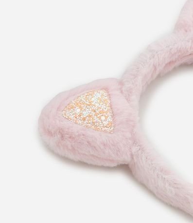 Vincha Infantil Apeluciada con Orejitas de Gatita - Talle U 6