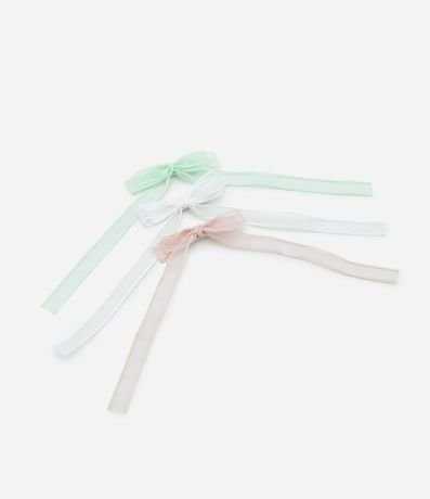 Kit 03 Pinzas para el Pelo Infantil en Formato de Lazo - Talle U 4