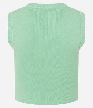 Blusa Musculosa Cropped en Viscosa Acanalada 7