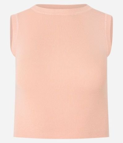 Blusa Musculosa Cropped en Viscosa Acanalada 6