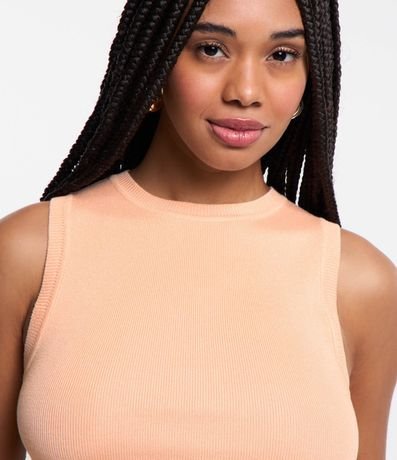 Blusa Musculosa Cropped en Viscosa Acanalada 5