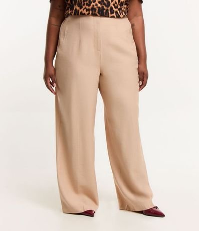 Pantalón Wide Leg Sastrería en Viscosa con Bolsillo Incorporado Curve & Plus Size 2