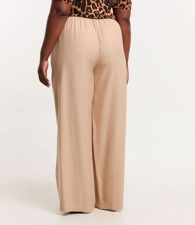 Pantalón Wide Leg Sastrería en Viscosa con Bolsillo Incorporado Curve & Plus Size 3