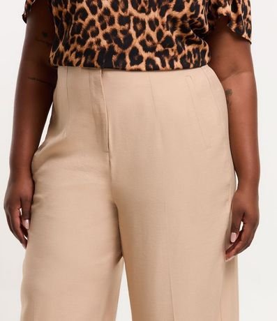 Pantalón Wide Leg Sastrería en Viscosa con Bolsillo Incorporado Curve & Plus Size 4