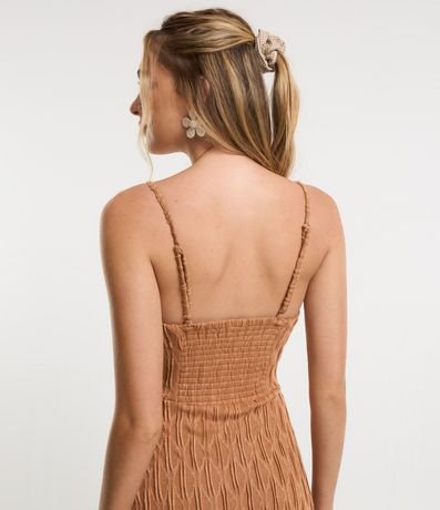 Vestido New Midi Texturizado con Abertura y Adornos en los Breteles 3