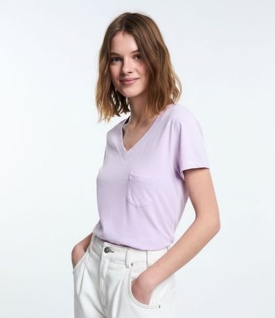 Blusa Básica en Algodón con Pequeño Bolsillo Frontal 5