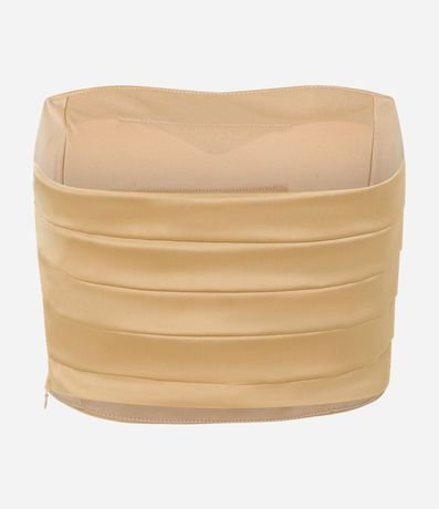 Blusa Cropped en Satén con Pliegues y Cremallera 6