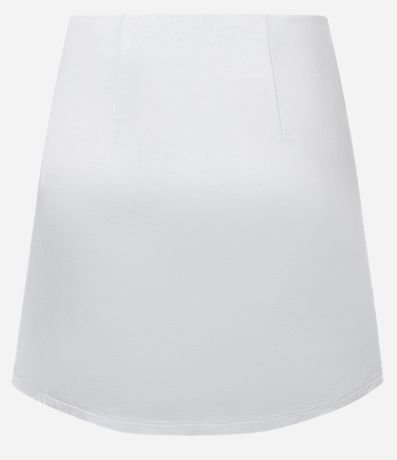 Pollera Corta Satinada y Traspasada con Fruncido Lateral 6