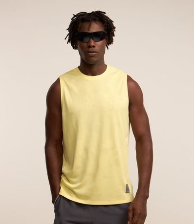 Musculosa Regular Deportiva en Tecnologia Dry con Estampa Jacquard