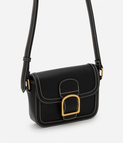 Bolso Transversal en Pu con Tapa y Detalles en Hebilla 1