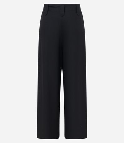 Pantalón Pantalona en Viscosa y Lino con Lazo en la Cintura y Recortes 6