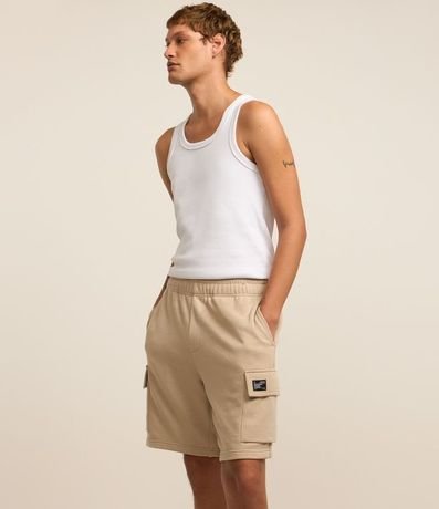 Bermuda en Tela French Terry con Bolsillo Cargo 2