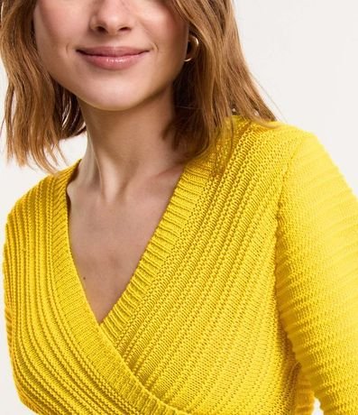 Blusa Cropped de Punto Diferenciado y Manga Corta 4