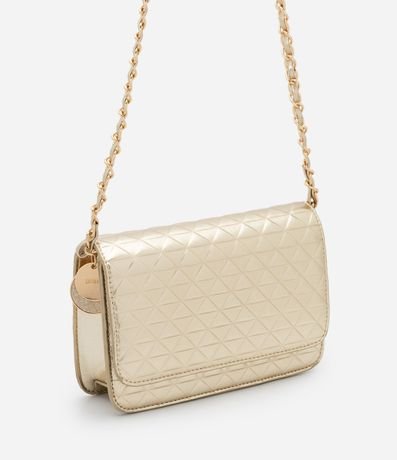Bolso Transversal Pequeño Metalizado con Detalle de  Colgante