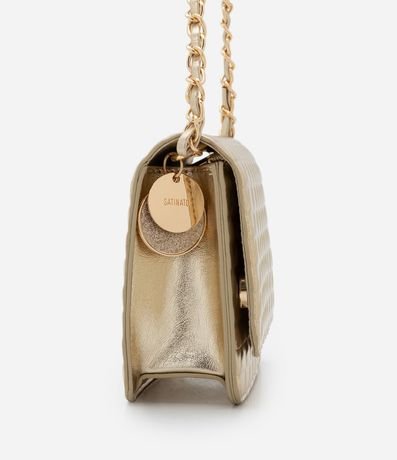 Bolso Transversal Pequeño Metalizado con Detalle de  Colgante 2