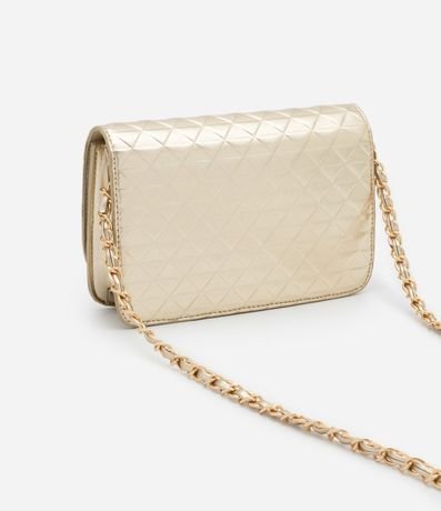 Bolso Transversal Pequeño Metalizado con Detalle de  Colgante 3