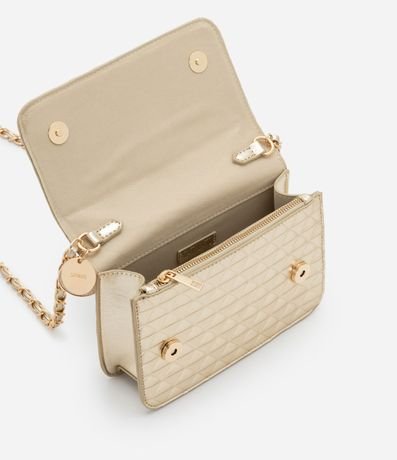 Bolso Transversal Pequeño Metalizado con Detalle de  Colgante 4