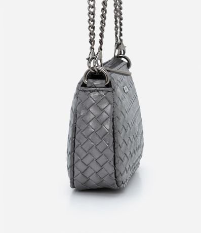 Bolsa Transversal Pequeña con Textura Tressê y Asas en Cadena 2