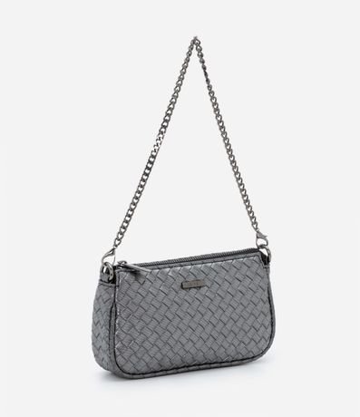 Bolsa Transversal Pequeña con Textura Tressê y Asas en Cadena 3