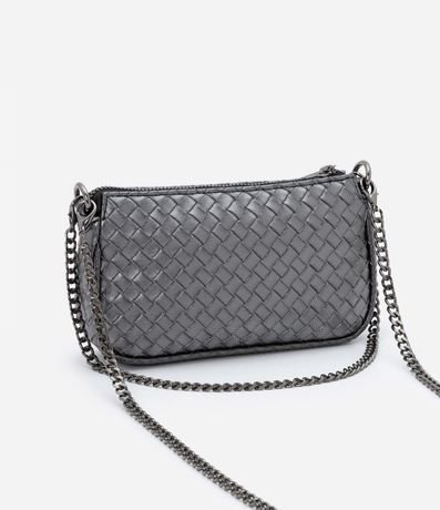 Bolsa Transversal Pequeña con Textura Tressê y Asas en Cadena 4