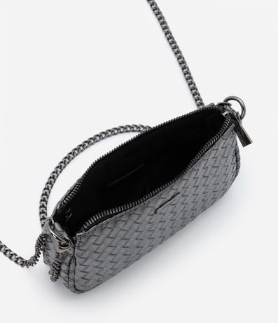 Bolsa Transversal Pequeña con Textura Tressê y Asas en Cadena 6