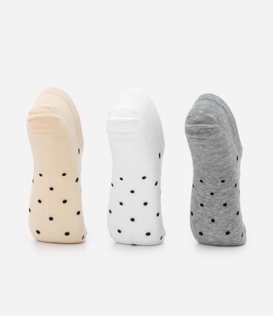 Kit 03 Medias Invisibles con Estampado de Lunares 3