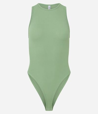 Body Básico en Rib con Cuello Halter 5