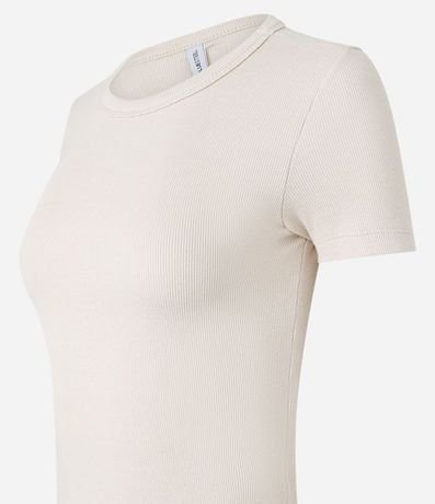 Blusa en Rib Acanalada con Manga Corta 6