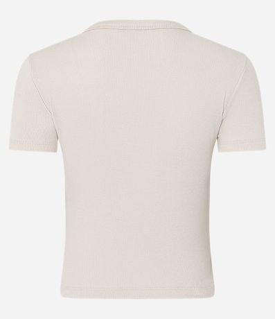 Blusa en Rib Acanalada con Manga Corta 7