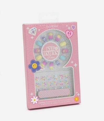 Kit Manicura con Uñas Postizas Strass Adhesivos y Lima 2