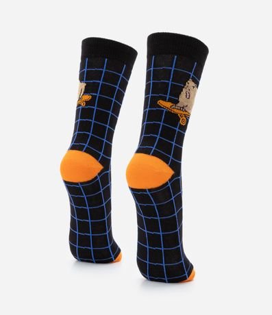 Media Caña Larga en Algodón con Estampa Carpincho Skate 3