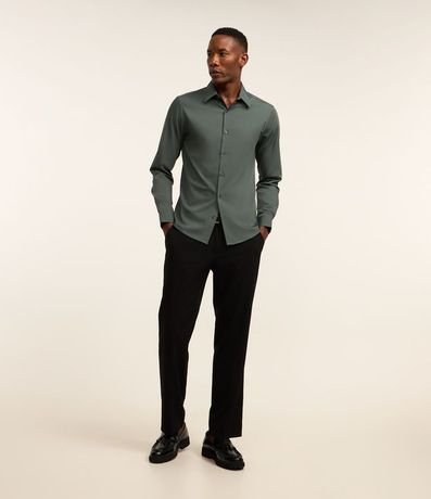 Camisa Slim en Tejido de Bambu Básica 2