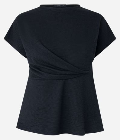 Blusa en Tela Texturizada con Detalle Delantero en la Cintura 6