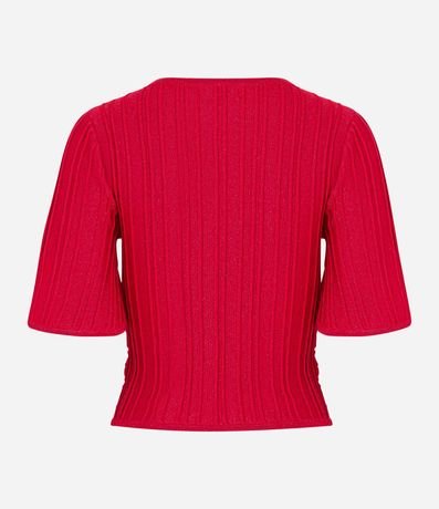 Blusa de Punto con Hilo Metalizado y Busto Torcido 5