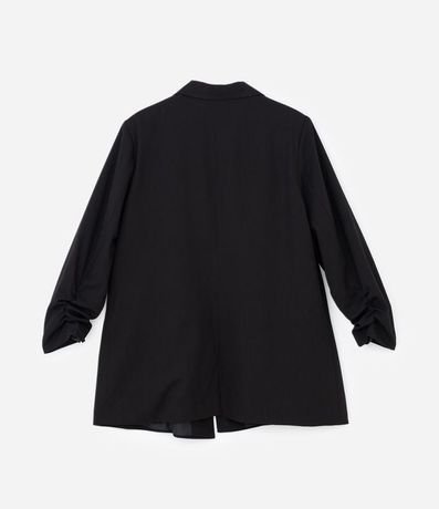 Blazer Alargado en Crepé con Manga Fruncida Curve & Plus Size 7