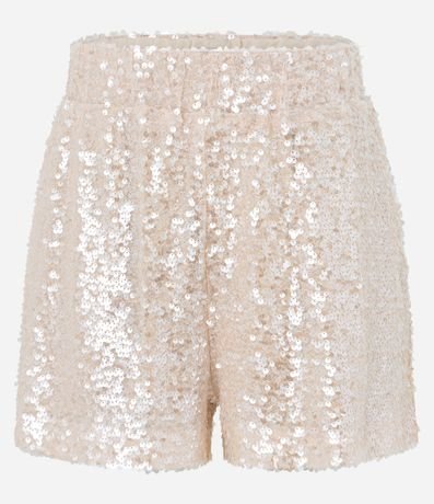 Short Corto en Lentejuela Con Cintura Elástica 5
