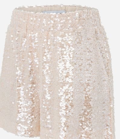 Short Corto en Lentejuela Con Cintura Elástica 6