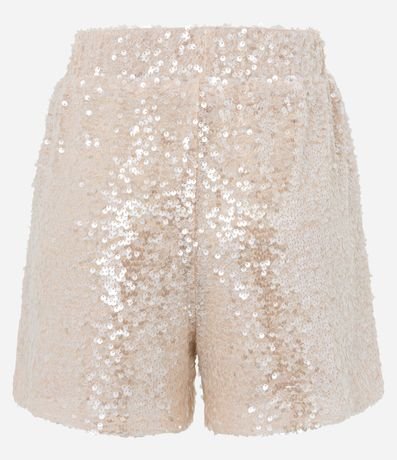 Short Corto en Lentejuela Con Cintura Elástica 7
