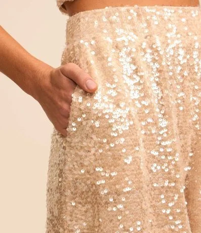 Short Corto en Lentejuela Con Cintura Elástica 4