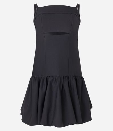 Vestido Balonê Alfaiatado con Cremallera en la Espalda y Pollera con Volumen 7