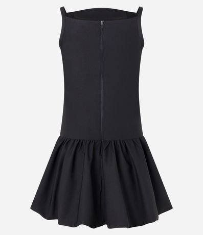 Vestido Balonê Alfaiatado con Cremallera en la Espalda y Pollera con Volumen 8