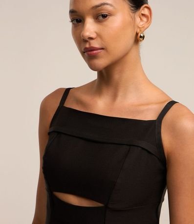 Vestido Balonê Alfaiatado con Cremallera en la Espalda y Pollera con Volumen 4