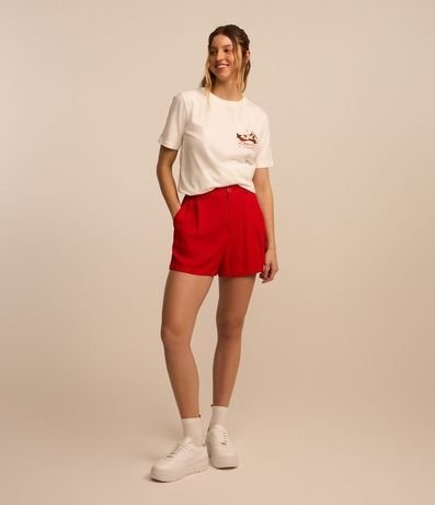 Short Holgado en Viscosa Texturizda