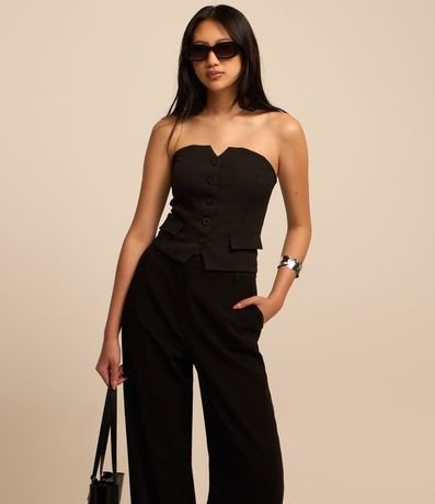 Pantalón Recto Sastrería con Bolsillo Cuchillo 2