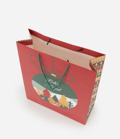 Bolsa de Regalo Mediana con Estampa de Bola de Navidad 4